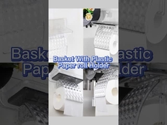 WGO شفاف حمام صابون ظرف دارنده دوش ریل پلاستیکی برای حوله کاغذی