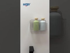 ۴-۵ کیلوگرم بطری ثبت شده چسبنده شستشو 180 میلی متری حمام شفاف قفسه نصب شده روی دیوار