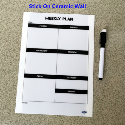 بدون باقی مانده چسبنده خشک صفحه پاک کن ODM OEM Self Stick W Peel Drawing Writing