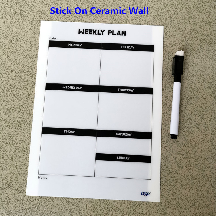 بدون باقی مانده چسبنده خشک صفحه پاک کن ODM OEM Self Stick W Peel Drawing Writing